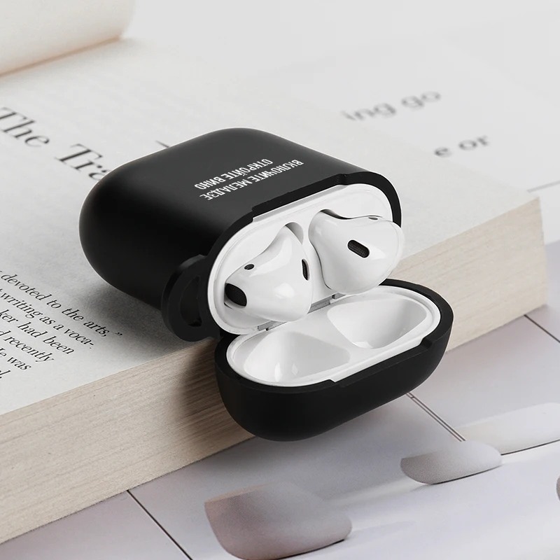 Russian Words Quote Slogan Silicone Case For Apple Airpods 2 1 Bluetooth Wireless Earphone Matte Cover For Air Pods Box Bag Capa
