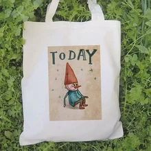 Сумка-тоут серии с интересными иллюстрациями, повседневная сумка из парусины, моющаяся эко-сумка, многоразовая настраиваемая сумка для покупок