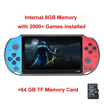 

Handheld Game Player 2000 Childhood Classic Games X12 Portable Handheld Video Game Console 8GB 5.1'' 32 Bit