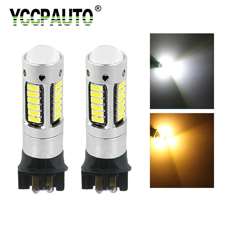 YCCPAUTO 2 шт. PW24W PWY24W светодиодный лампы 4014 30SMD Автомобильный Габаритные огни DRL