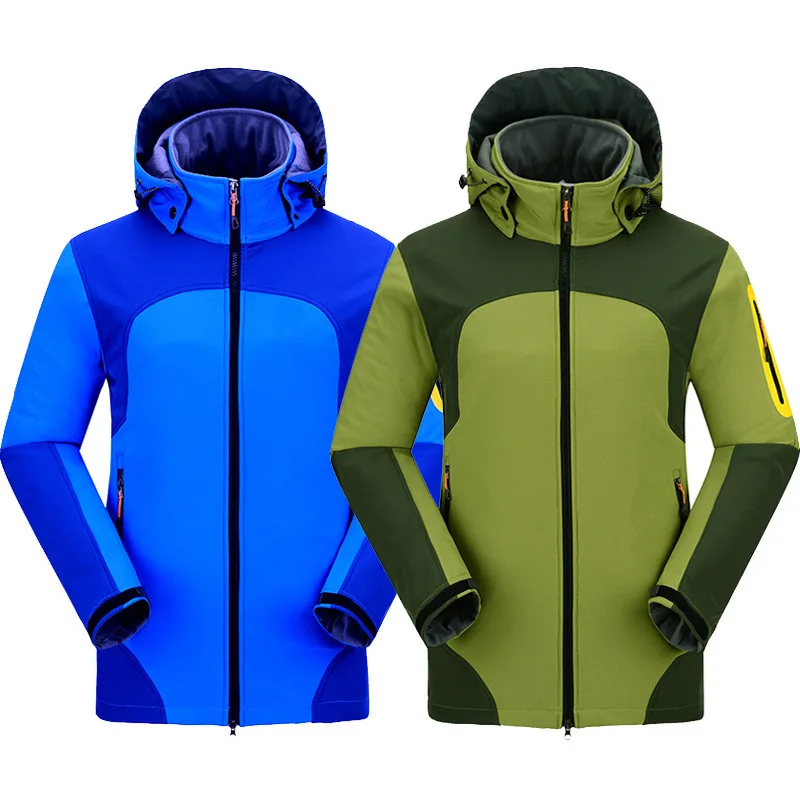 

SJ-MAURIE Men Softshell Warm Fleece Skiing Hiking Jacket Waterproof Windproof Rain Coat Windbreakers Outdoor Camping Hiking Coat