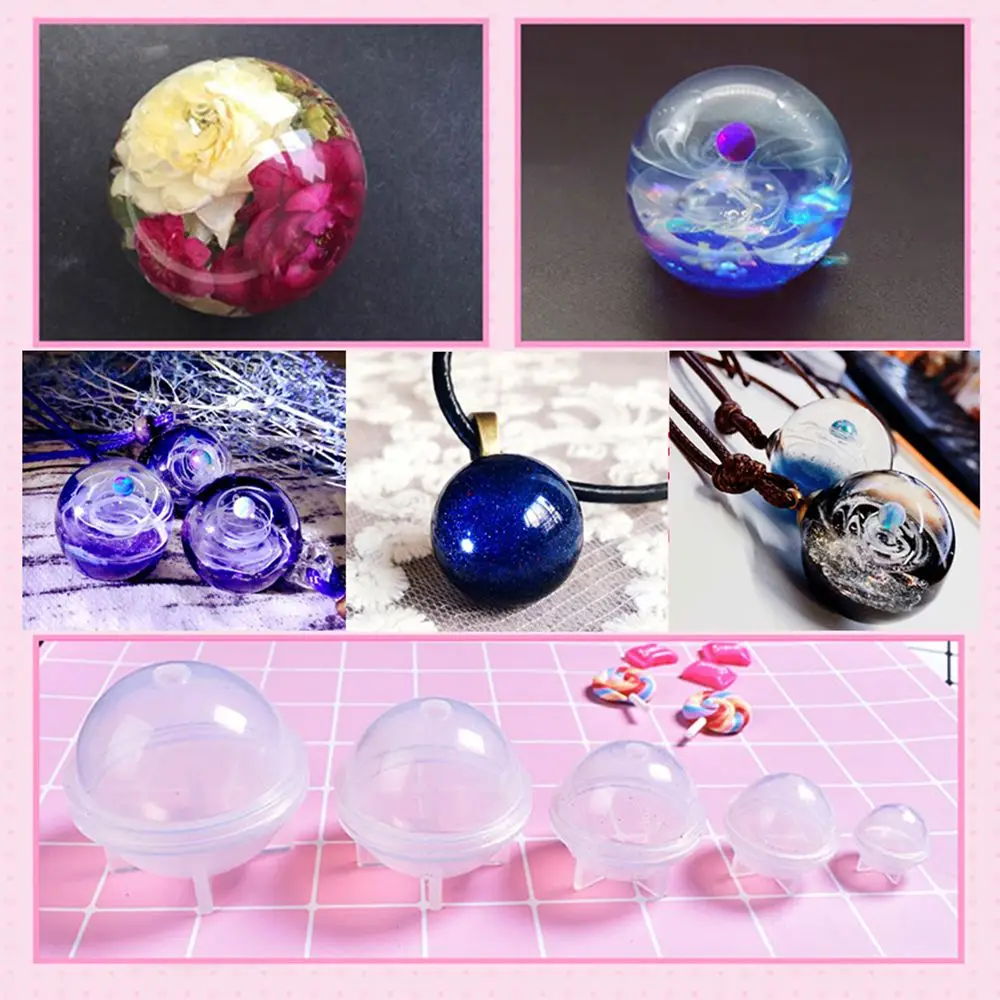 

New Sphere Crystal Shape DIY Pendant Tools Jewelry Accessories Silicone Mold Epoxy Resin Decoration Molds Chocolate Cake Mould