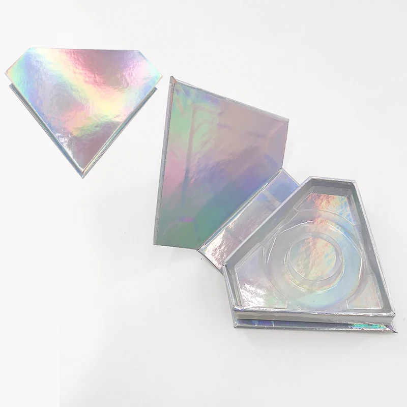 Holographic 1 Заказная упаковка пустая Алмазная коробка с поддоном 25 мм норковые ресницы - Цвет: Holographic 1