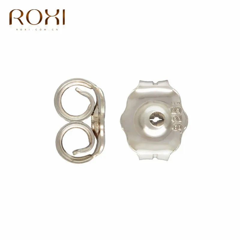 ROXI 10 шт. DIY 925 стерлинговые серьги обратно подходят шпильки зажимы для серег Симпатичные бабочки фиксатор для серег ушные заглушки аксессуары