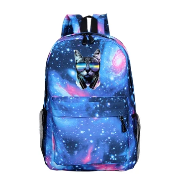 

Music Cat Mochilas Schoolbag for Teenager School Backpack Bag Girls Boys Bookbag Kids Travel Shoulder Bagpack Knapsack Sac A Dos