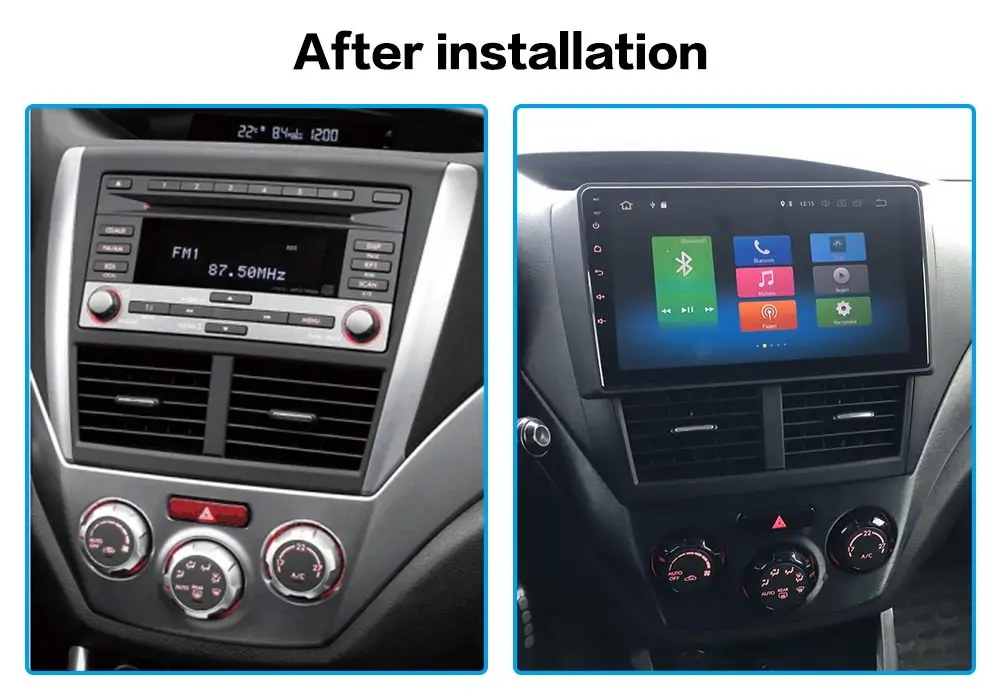 Автомобильный мультимедийный плеер AOTSR 1DIN 9 дюймов GPS Android 8 1 для Subaru Forester 2008 2012 4 Гб