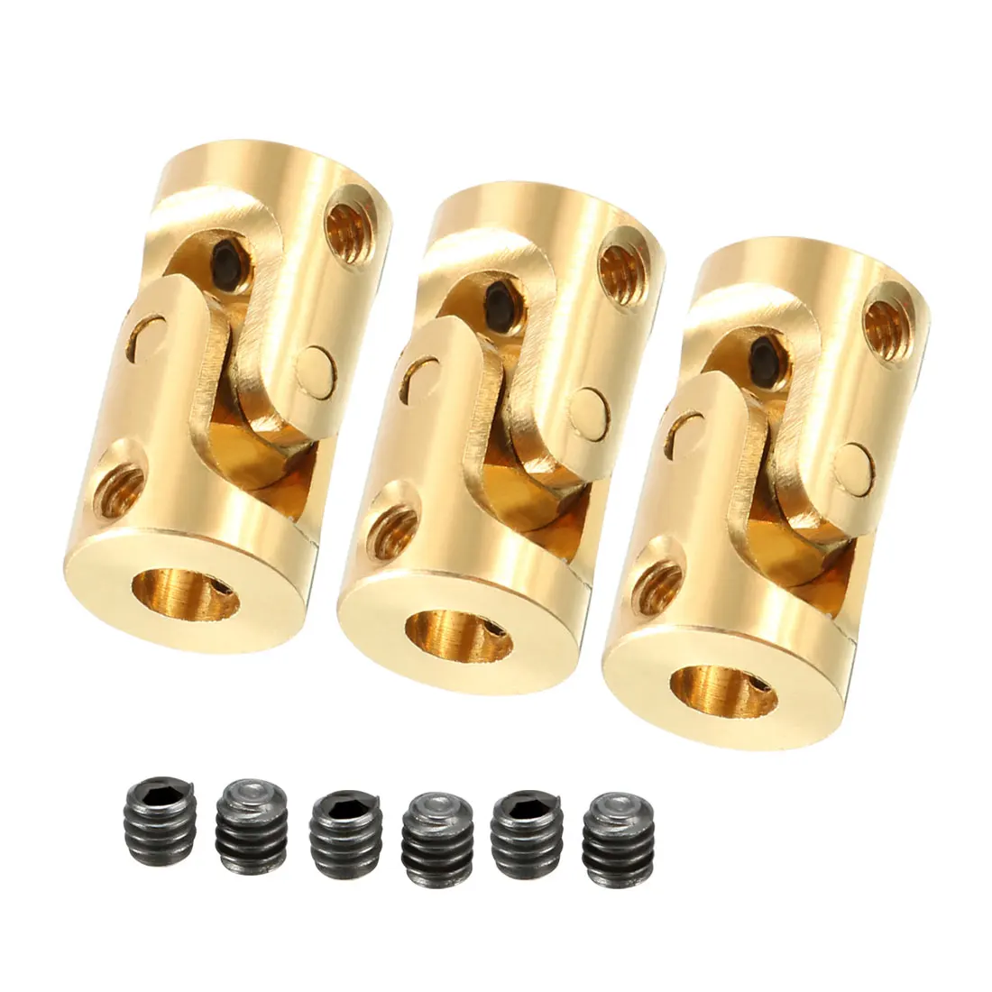 

uxcell 3pcs 3mm to 3mm Inner Dia Rotatable Universal Steering Shaft U Joint Coupler L13XD7