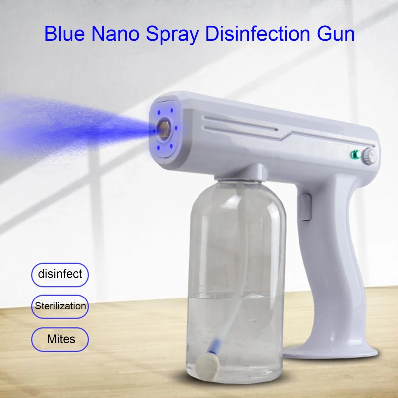 800 ML Wireless Electric Sanitizer Sprayer Disinfects Blue Light Nano