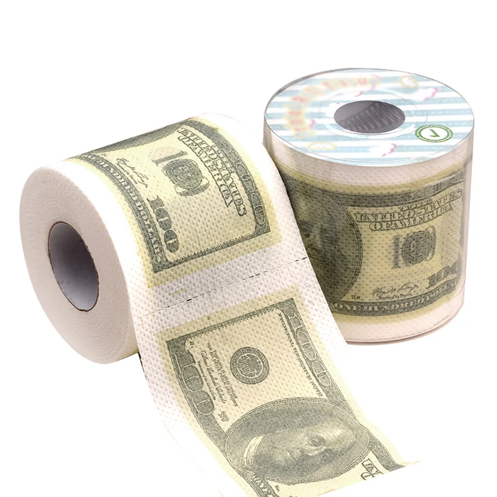 One Hundred Dollar Bill Printed Toilet Paper America US Dollars Tissue