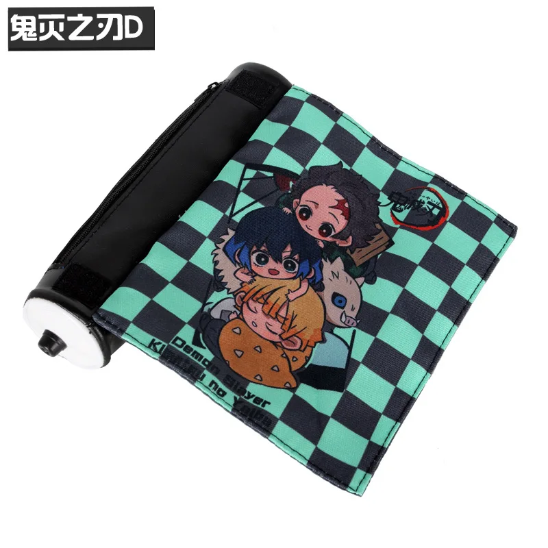 D Аниме Kimetsu No Yaiba Demon Slayer Косплей студенческая школа прокрутка Ручка Карандаш Чехол Коробка Сумка для хранения подарок - Цвет: D