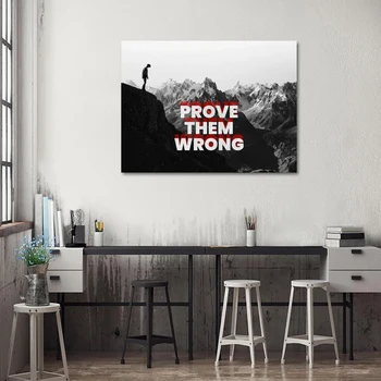 

1 Piece printed Painting Prove Them Wrong Framed Canvas Wall Art