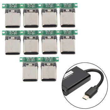 

10PCS USB-3.1 Welding Male Jack Plug Connector PCB Board Plugs Data Line Terminal Oct23 Wholesale&DropShip