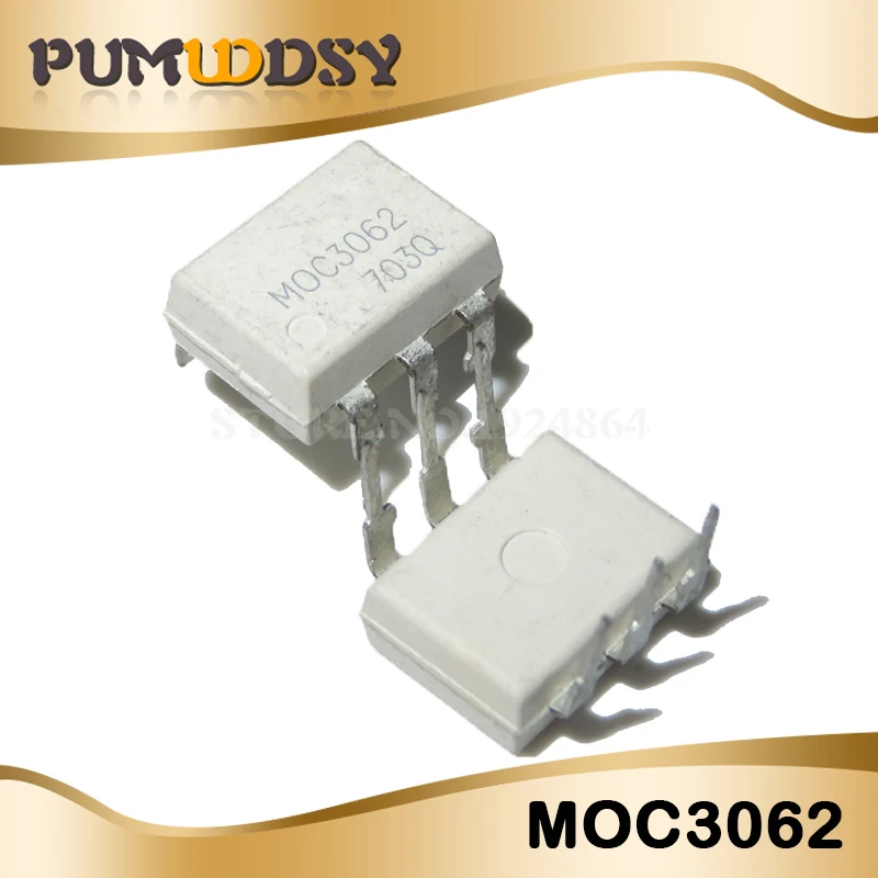MOC3062 10 шт. MOC3020 MOC3021 MOC3022 MOC3023 MOC3041 MOC3043 MOC3052 MOC3061 MOC3062 MOC3063 DIP6 DIP и IC - Цвет: MOC3062