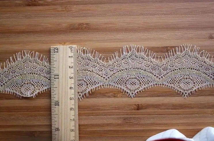 15 м/лот кружево с ресничками Ткань DIY декоративная Высококачественная мягкая Белая нейлоновая ресницы отделка кружевом свадебное платье ткань RS2545