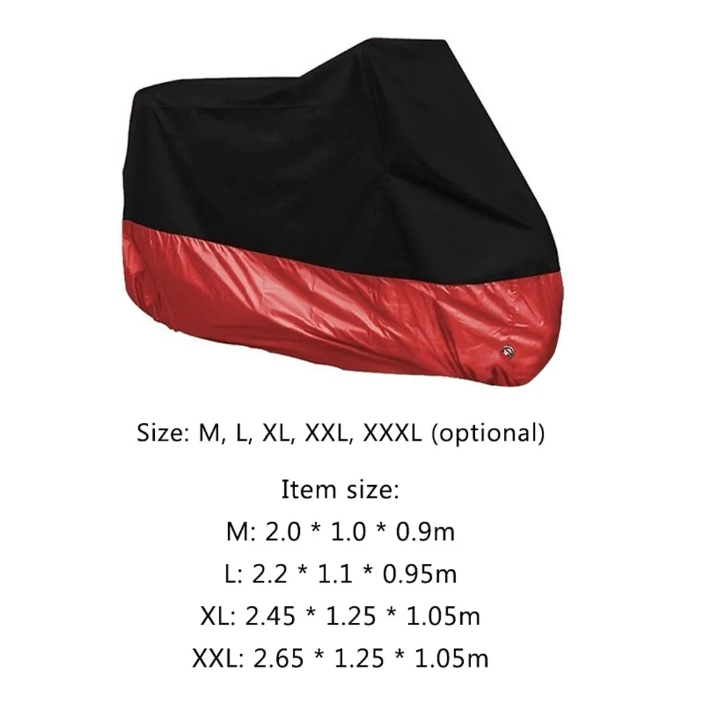 M L XL XXL XXXL Waterproof Motorcycle Cover Shelter Rain UV All Weather Protection Covers