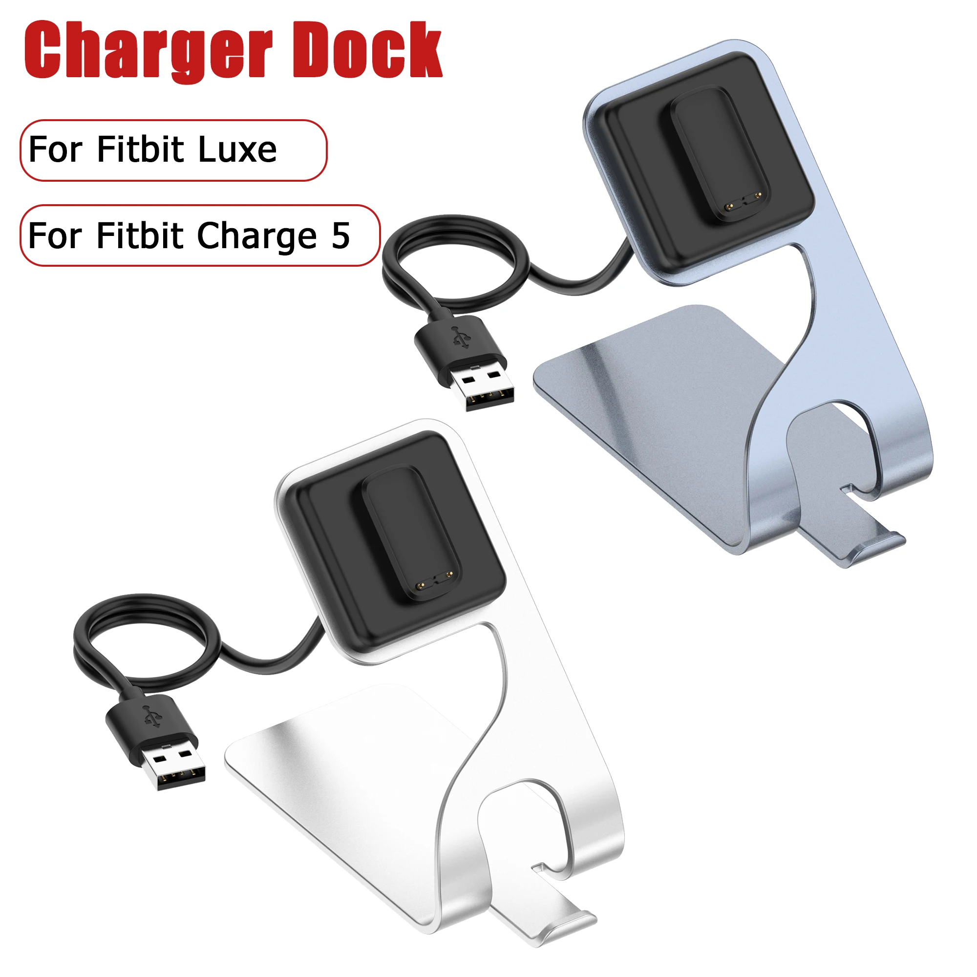 Cable Cargador con Base de Carga para Fitbit Charge 5 