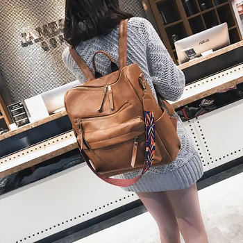 

Women's bag 2020 new schoolbag female fashion trend ladies pu backpack bag female bag casual backpack