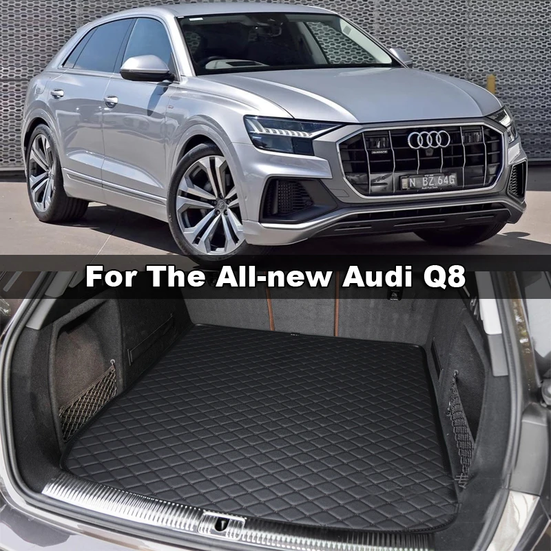 Кожаный коврик для багажника автомобиля подкладка груза Audi Q8 2019 2020 аксессуары