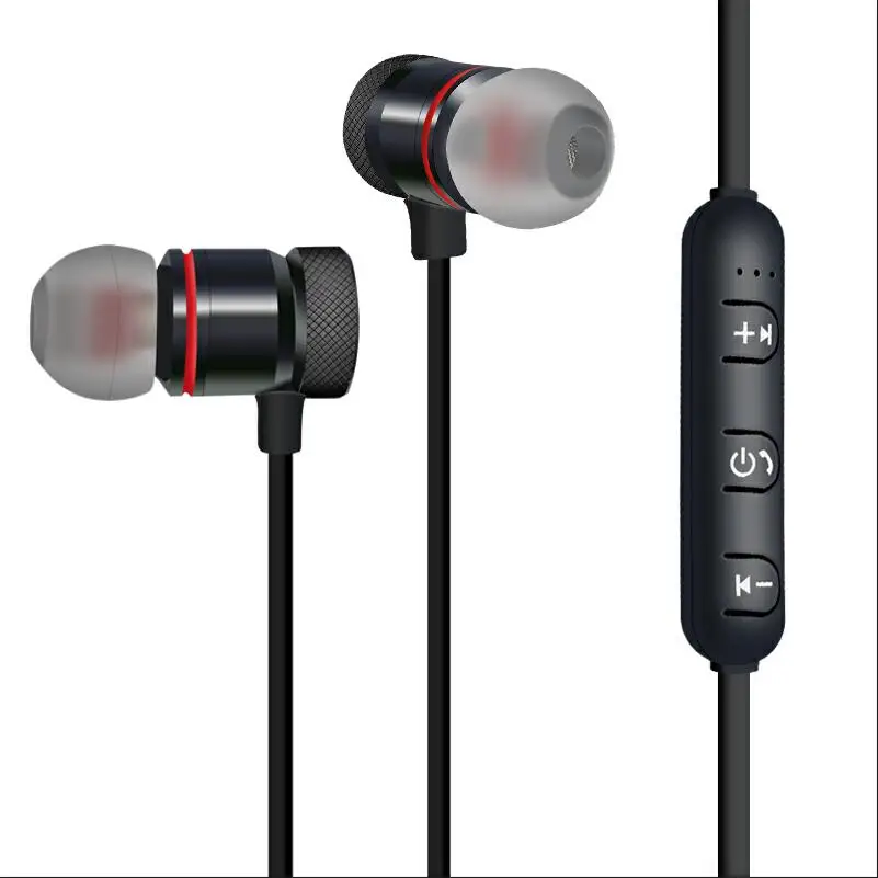 Bluetooth наушники Металлические Спортивные Беспроводные защита от пота магнитные
