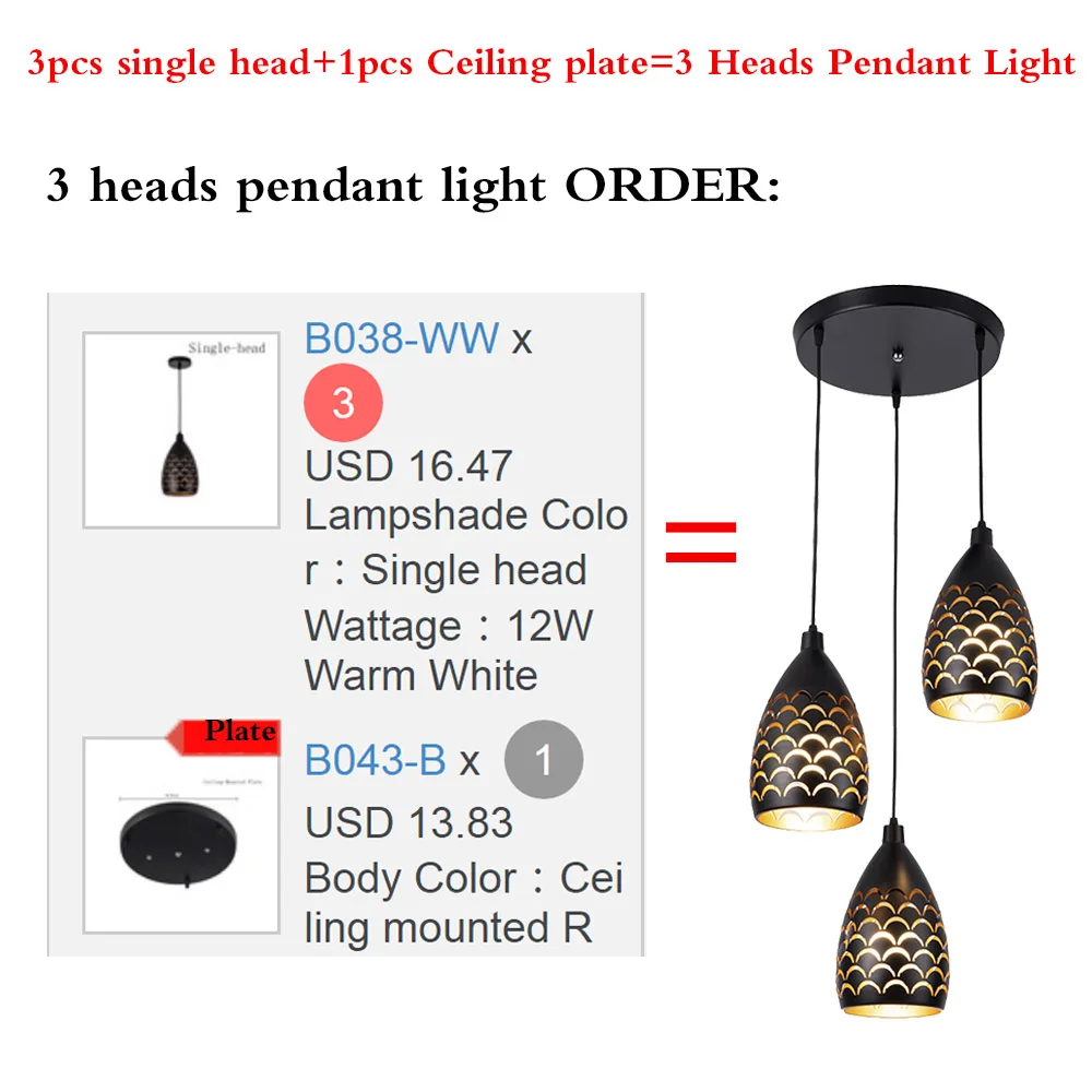 Online Moderne Restaurant Led kronleuchter leuchtet eisen hohl Retro Industrie cystal lichter Cafe Bar Home Decor Fixture