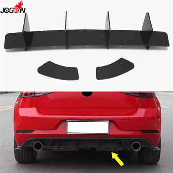 

For Volkswagen VW Golf 7 VII MK7 7.5 GTI R Rear Bumper Guard Plate Shark Fin Lip Splitter Diffuser Spoiler Fender Cover Trim