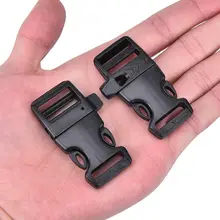 100 шт многофункциональный свисток пластиковый ошейник для животных Рюкзак Пряжка Паракорд Браслет пряжка аксессуары для багажа 20 мм Пряжка