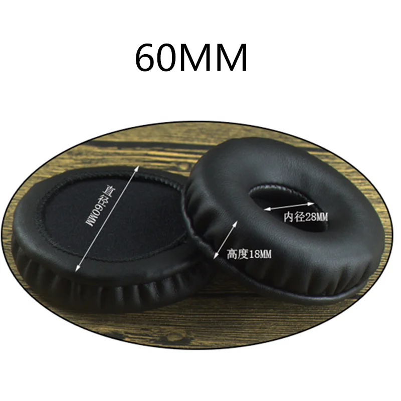 60MM Сменные мягкие амбушюры с эффектом памяти 100 мм 60 мм 80 мм 100 мм для razer для Sennheiser для Audio-Technica для DENON наушников - Цвет: 60MM