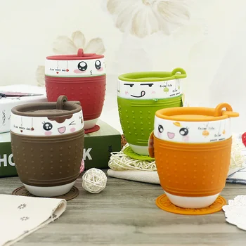 

Large Creative Cartoon Cute Portable Ceramic Mug Personalized Portable Coffee Mug Build-on Unique Minimalist Coffee Mugs II50MKB