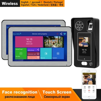 

Homefong Face Recognition Intercom WIFI Video Intercom Wireless 10 inch Touch Screen 1080P Doorbell Fingerprint Password Unlock