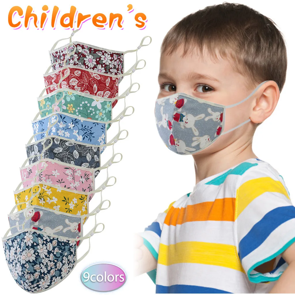 Child Floral Print mascarillas para niΓ±os Reusable Washable Adjustable Breathable Windproof mask for face Bandage fashion 2020