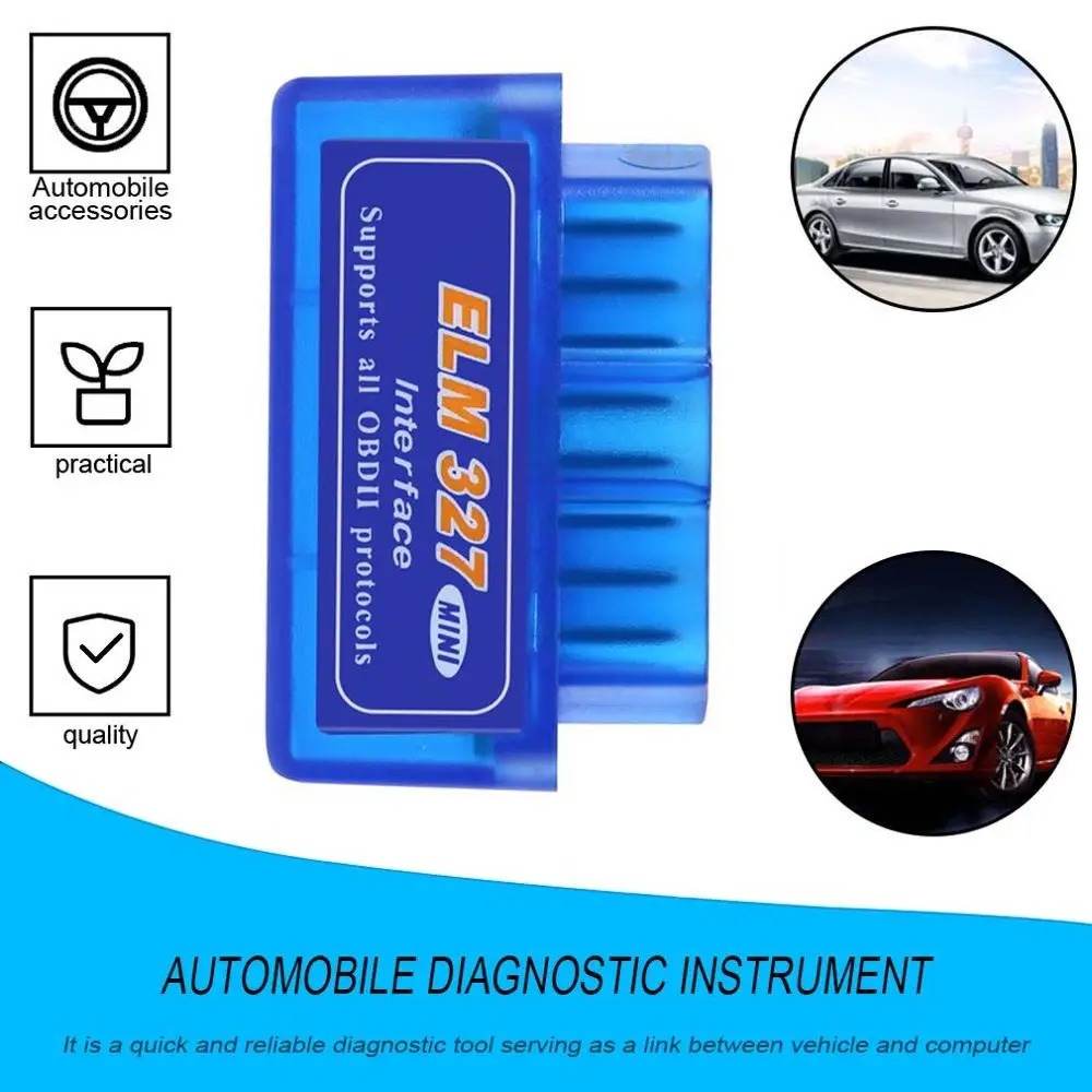 Портативный диагностический сканер ELM327 V2.1 OBD2 II Bluetooth автомобильный интерфейс