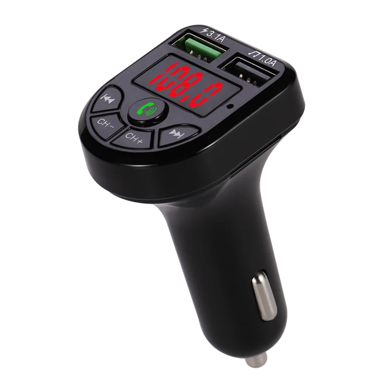 Wireless FM Transmitter Bluetooth 5.0 Car Kit LED Display Dual USB Car Charger 3.1A USB MP3 Music Player support TF/U Disk fm transmitter