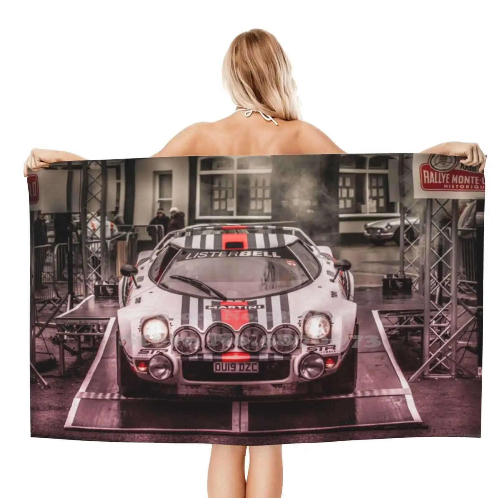 Lancia Stratos Rally Car In Martini Racing Lily Soft Asciugamano High Quanlity Sport Telo Mare Lancia Stratos Lister Bell I