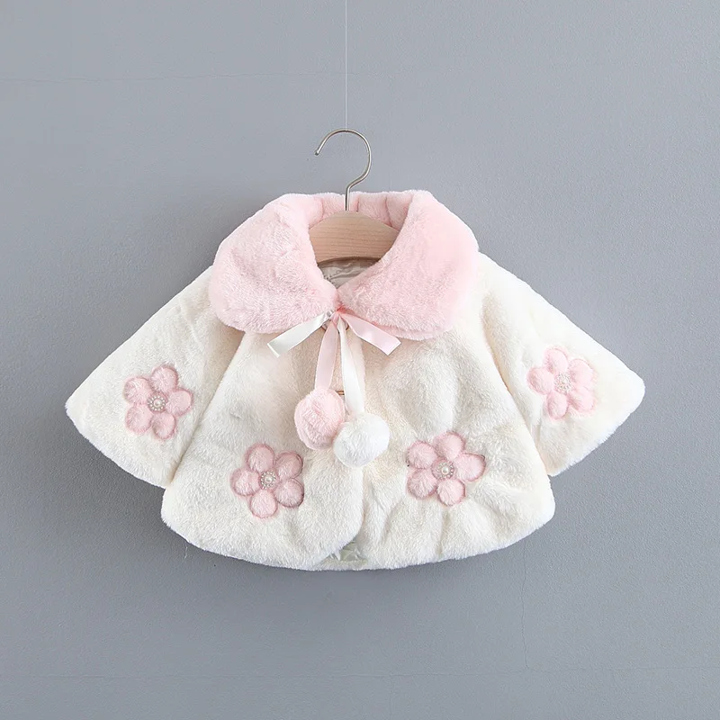 

2019 New Winter Baby Clothes 0-4 Female Baby Cloak Jacket Cute Children Clothing