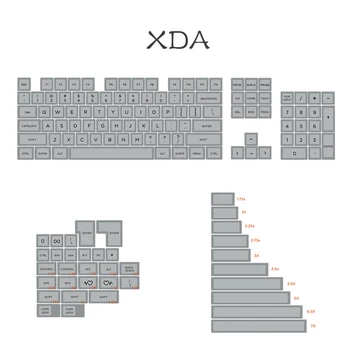 

XDA Sublimation Keycaps For Filco Cherry Mx Switch Mechanical Gaming Keyboard 68 84 96 Use Grey White 140 104 Keys Frosted Feel