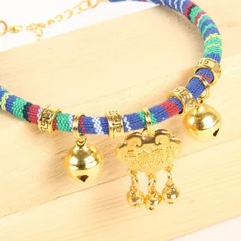 

Luxury Cat Collars with Bell Chinese Style Accessories Cats Cute Japanese Cat Collar Adjustable Size Pet Decoration Puppy Collar