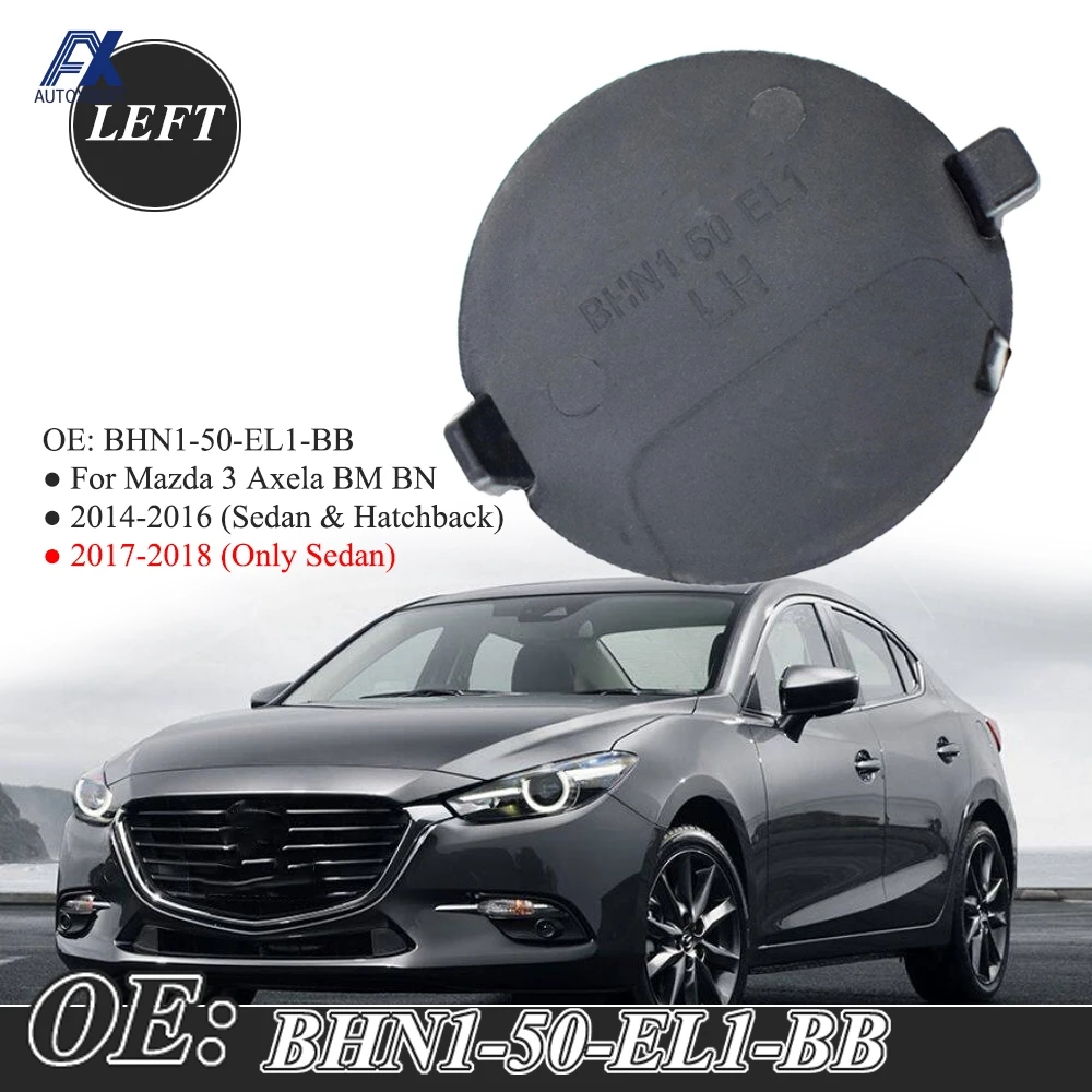Car Rear Bumper Hook Tow Eye Cap Trailer Cover Left Side For Mazda 3 Axela BN BM 2014 2015 2016