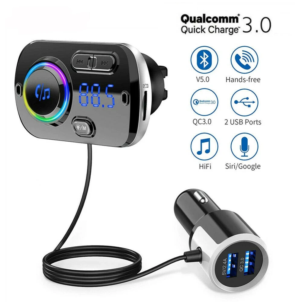 FM-трансмиттер автомобильный с поддержкой Bluetooth 2 USB-порта | Автомобили и мотоциклы