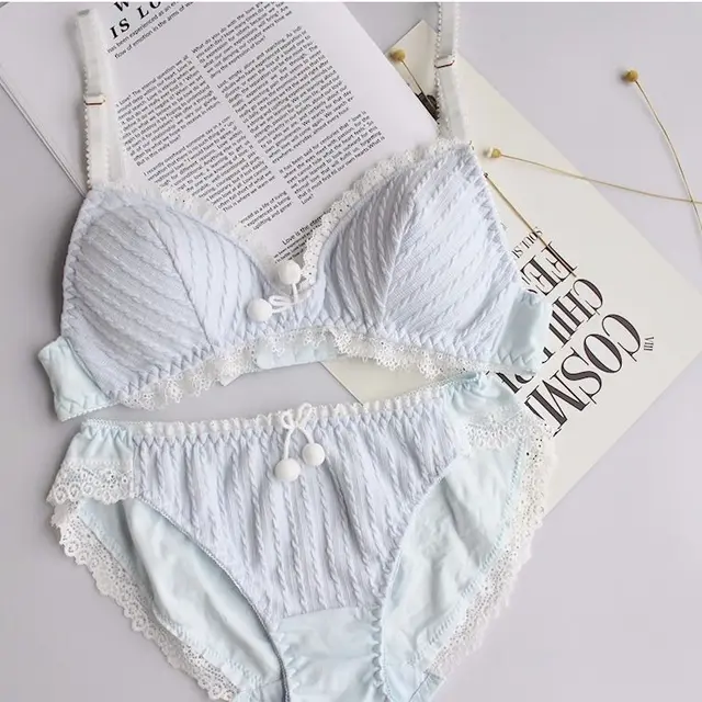 Japanese Cute Sexy Lolita Panties And Bra Set Underwear Women Young