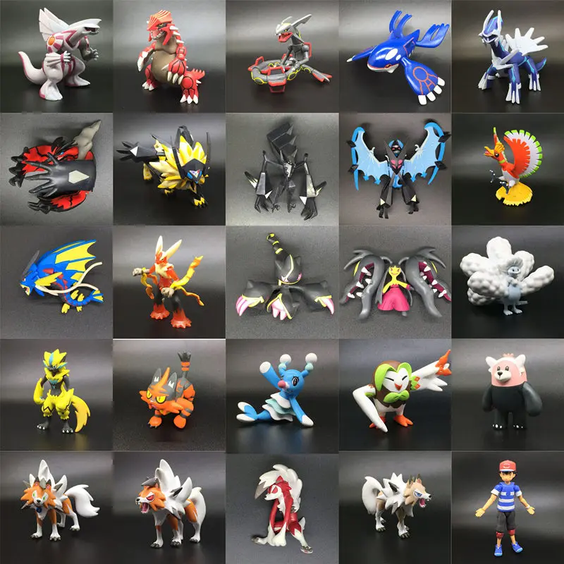Takara POKEMON аниме Lycanroc Kyogre Solgaleo Zeraora Фигурки игрушки коллекции действий для