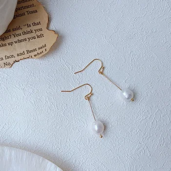 

Freshwater Pearls Gentle Vintage Simple Earrings Female