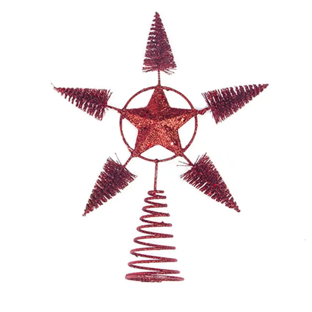 Блестящая Рождественская Елка Топ Звезда украшение Рождественский орнамент кулон-украшение для рождественской елки# EW - Цвет: 01