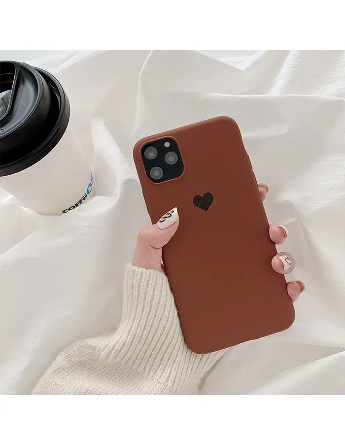 Простой Желтый чехол для телефона с сердечками Iphone 11 Pro Max мягкий гелевый Чехол из