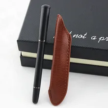 3 шт Роскошная креативная шариковая ручка Плавная Шариковая ручка для подписи с 0,5 мм черными чернилами заправка ручки с подарочной коробкой кожаная сумка-карандаш