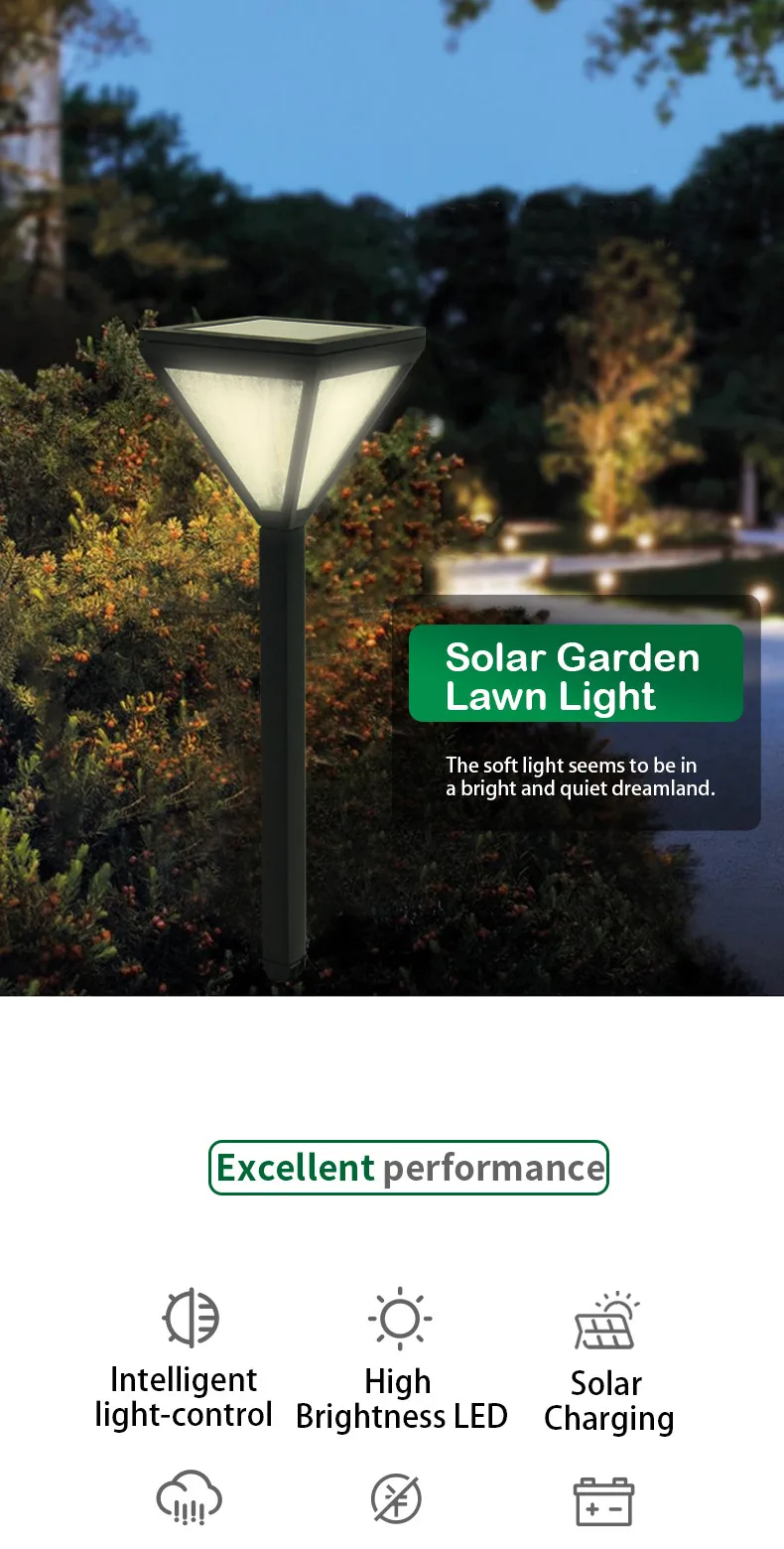 JeeYee Lawn LED Solar Outdoor Lights Garden Lights Outdoor Solar Powered Lamp Lantern Waterproof Landscape Lighting Floor Lamp (1)