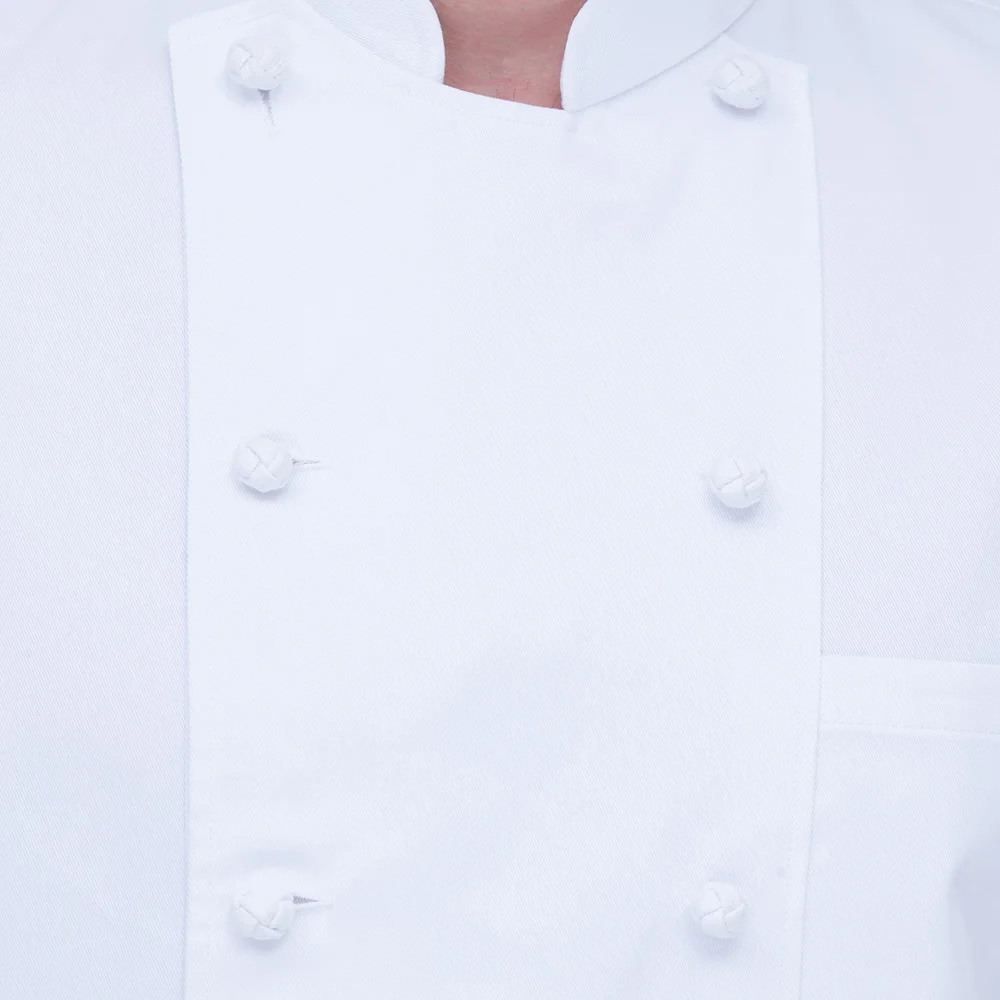 Новая высококачественная двубортная Униформа шеф-повара для отеля, кухни, ресторана, M-4XL, официантки, белая куртка шеф-повара