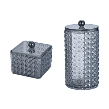 

Plastic Cosmetic Storage Box Cotton Pad Organizer Bathroom Accessories Jewelry Lipstick Cotton Swab Dustproof Box WJ814