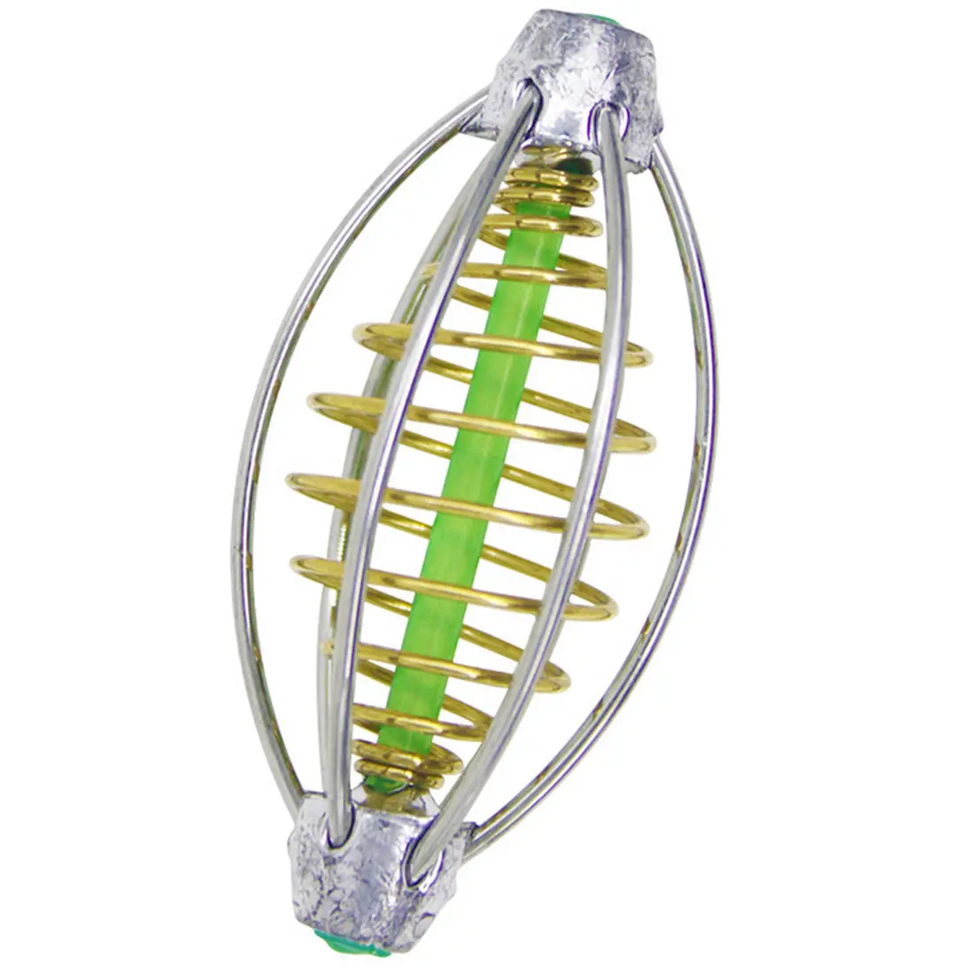 

2PCS 4 Wire Fishing Feeder Sinker Fishing Bait Basket Feeder Mould Set Inline with Mould Carp Lead Sinker Fishing Ta