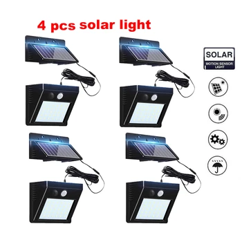 

Solar PIR Motion Sensor Outdoor Garden Street Led Solar Panel Powered Lamp 120/100leds Path light Security Wall lighting integra