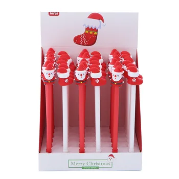 

36pcs/lot creative Merry Christmas sock Santa Claus Gel Pen water pen Roller ball pens office school supplies gift prize pencil